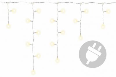 Vianočný svetelný dážď - 2,7 m, 72 LED, teple biely