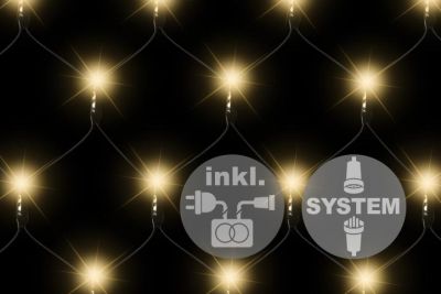 NEXOS diLED svetelná sieť 100 LED, teplá biela + napájanie