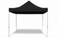 Záhradný párty stan nožnicový PROFI 3x3 m, čierny + 4 bočnice