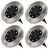 Záhradná sada solárnych vstavaných LED svietidiel Garth 4 ks