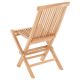 Skladacia stolička z teakového dreva DIVERO, 4 kusy