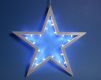 Vianočná závesná hviezda - 25,5 cm, 20 LED, studeno biela