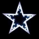 Vianočná závesná hviezda - 25,5 cm, 20 LED, studeno biela
