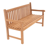 Záhradná lavica DIVERO 3-miestna, masív 150 cm