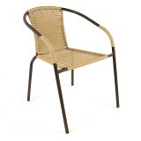 Záhradná bistro stolička – stohovateľná, béžová