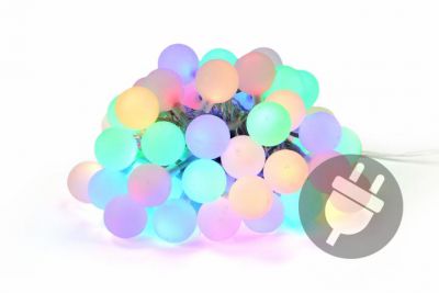 NEXOS Párty osvetlenie, 50 LED, 25 mm, pastelové farby
