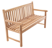 Záhradná lavica masív DIVERO 3-miestna 150 cm