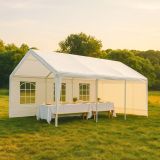 Záhradný stan - biely, 4 x 6 m