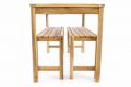 Záhradný set lavíc a stola DIVERO - neošetrené teakové drevo - 135 cm
