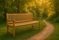 Záhradná lavica z masívneho teaku DIVERO 3-miestna