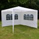 Záhradný párty stan - biely 3 x 3 m + 2 bočné steny