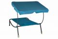 Záhradné lehátko so strieškou a kolieskami - 202 x 139 x 152