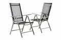 Sada 2 záhradných polohovateľných stoličiek