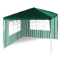 Záhradný párty stan - zelený 3 x 3 m + 2 bočné steny