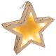 Vianočná drevená hviezda s 3D efektom, 10 LED