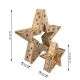 Sada 2 drevených vianočných hviezd - 15 LED