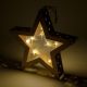 Vianočná drevená hviezda s 3D efektom, 8 LED