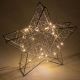 Vianočná kovová hviezda s 3D efektom - strieborná, 25 LED