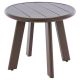Okrúhly hliníkový stolík, tmavohnedý