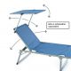 Záhradné skladacie ležadlo so strieškou XXL - modré