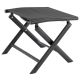 Sklopná hliníková stolička, čierna