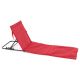 Nastaviteľná plážová podložka s opierkou - červená