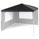 Záhradný párty stan - antracit, 3 x 3 m + 2 bočnice