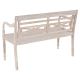 DIVERO 2-miestna lavica - 119 cm, teak, biela shabby