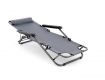 Skladacie záhradné lehátko, sivá