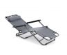 Skladacie záhradné lehátko, sivá