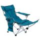 Kempingová stolička s odnímateľnou podnožkou, modrá