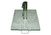 Stojan na slnečníky (štvorcový) - žula / nerezová oceľ, 25 kg