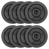 MAXXIVA Sada 8 závaží na činky celkom 20 kg, liatina, čierna