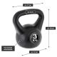 MAXXIVA Kettlebell činka, čierna, 3 kg