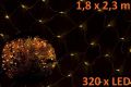 NEXOS Svetelná sieť 1,8 x 2,3 m, 320 LED, teplá biela