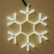 NEXOS Vianočná snehová vločka 360 LED, studená biela 40x35cm