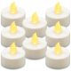 NEXOS Dekoratívna sada LED čajových sviečok, biela, 8 ks