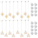 NEXOS Sada svetelných závesov, 8 LED, teplá biela, 2 ks