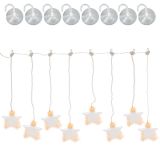 Svetelný záves Hviezdy, 8 LED, teplo biela