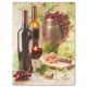Nástenná maľba víno, 2 LED, 30 x 40 cm
