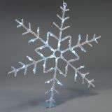 NEXOS Vianočná LED dekorácia, snehová vločka, 42 LED, 55 cm