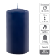 Sada stĺpových sviečok, 15 cm, Ø 7,5 cm, modrá, 4 ks