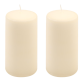 Sada stĺpových sviečok, 15 cm, Ø 7,5 cm, krémová, 2 ks