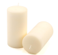 Sada stĺpových sviečok, 15 cm, Ø 7,5 cm, krémová, 2 ks
