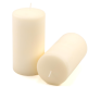 Sada stĺpových sviečok, 15 cm, Ø 7,5 cm, krémová, 4 ks