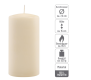 Sada stĺpových sviečok, 15 cm, Ø 7,5 cm, krémová, 4 ks