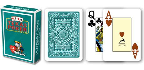 Modiano 2 rohy 100 % plastové karty - zelené