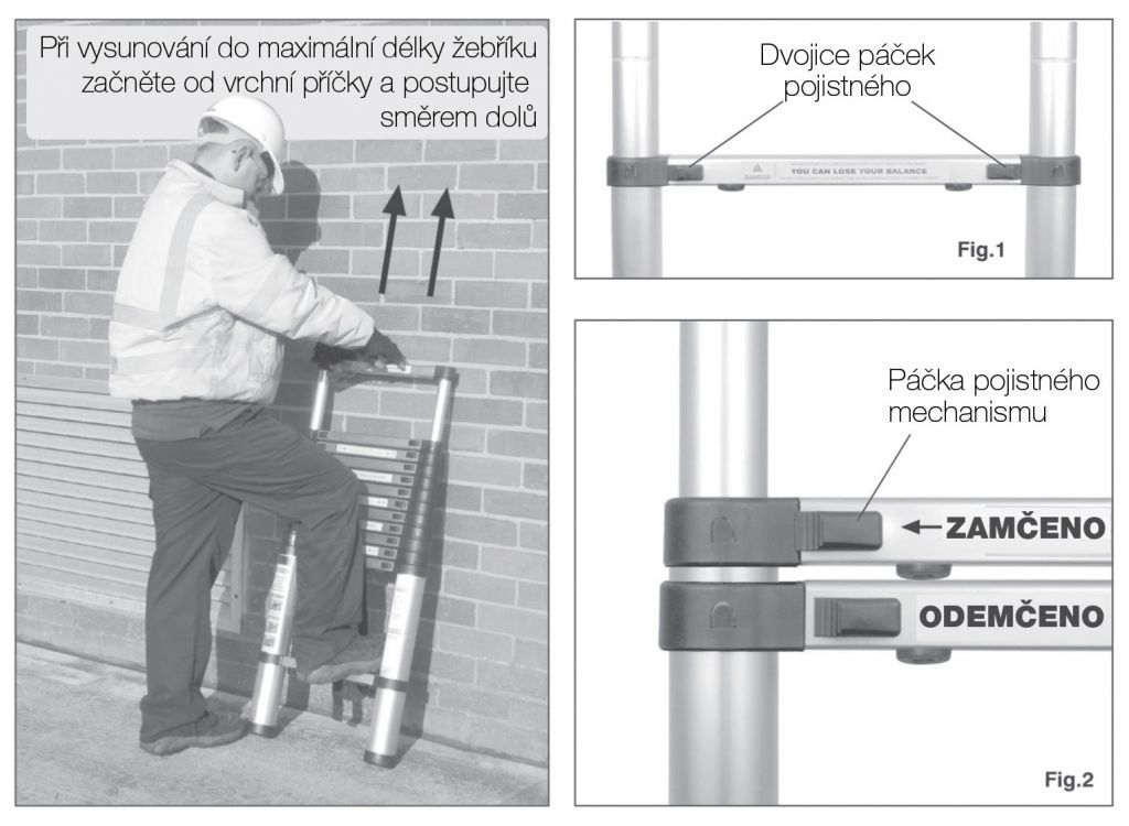 Obrázok G21 Teleskopický rebrík GA-TZ16-5M štafle / rebrík