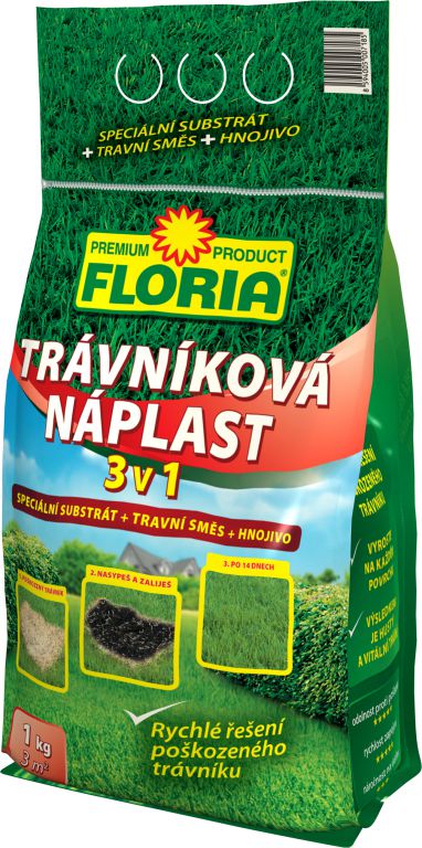 Obrázok Hnojivo Agro  Floria Trávníková náplast 3 v 1 1kg 008216