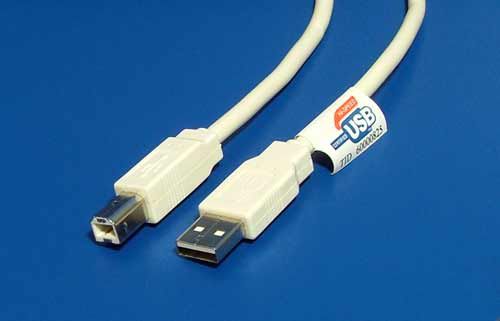 Obrázok OEM USB 2.0 prepojovací 3 m AB biely (sivý) (11998831)